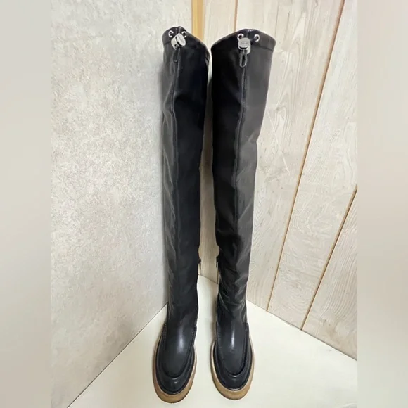 rag bone Shoes Rag Bone Thigh High Black Leather Scout Boots